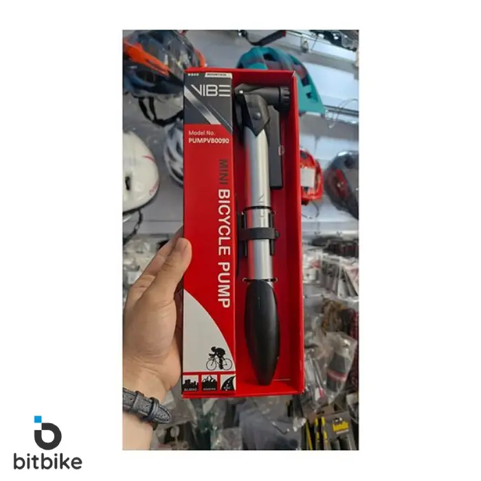 تلمبه دوچرخه دستی آلومینیومی وایب مدل 0090