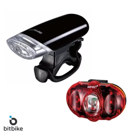 ست چراغ دوچرخه جلو و عقب برند اینفینی مدل I-1206P کد 0250