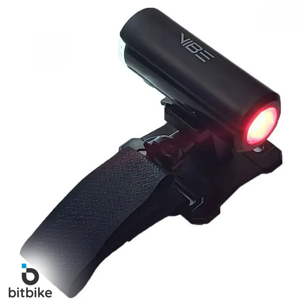 ست چراغ جلو و عقب دوچرخه وایب قابل نصب روی کلاه ضدباران و شارژی مدل 0270