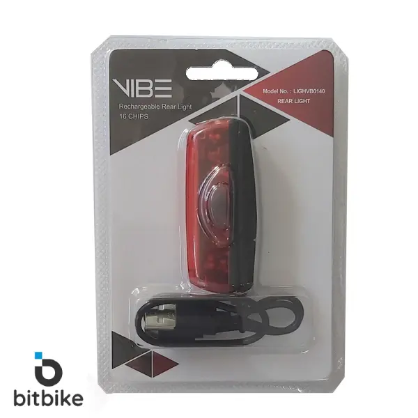 چراغ عقب شارژی 16 چیپ وایب مدل 0140